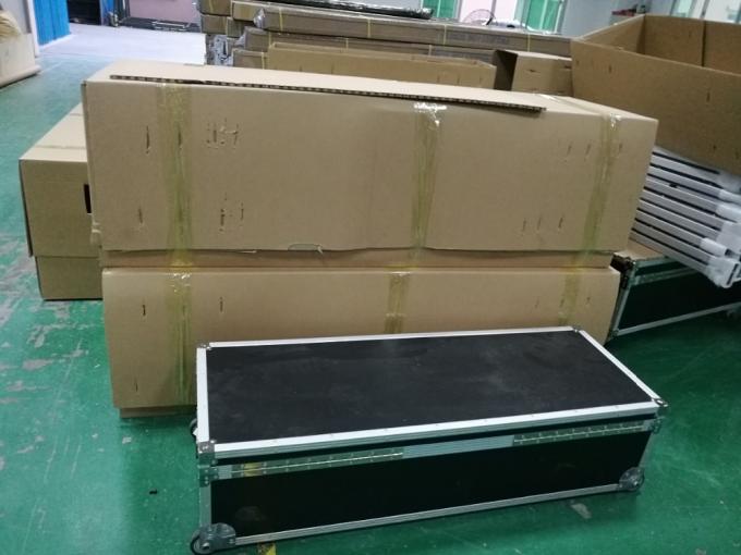 Exterior 16:9 120 pulgadas proyección frontal plegable rápida proyector portátil pantalla de proyección con soporte 4