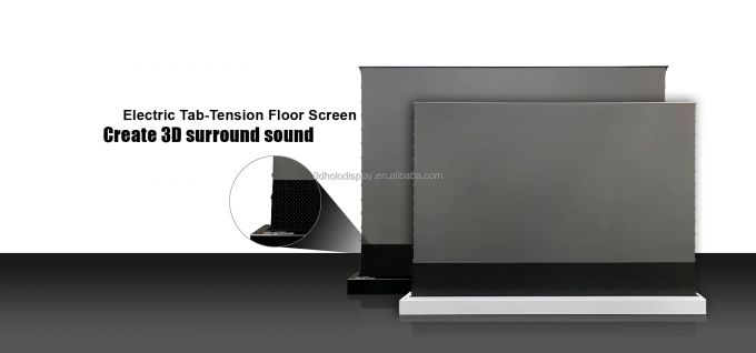 100" 120" Electric Floor Rising 4K ALR gris Pantalla de proyección de cristal Pull up Pantalla para proyector UST 3