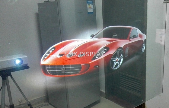 Película de pantalla olográfica transparente auta-adhesivo para la ventana de la tienda