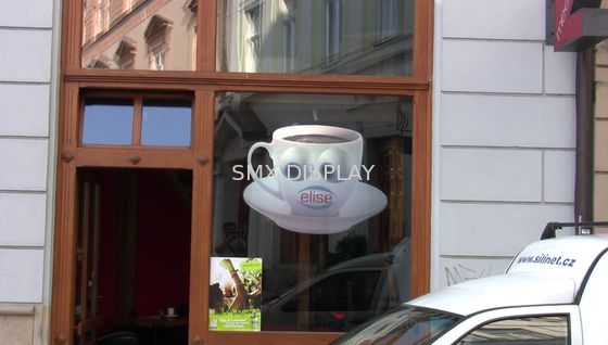 Calidad película de pantalla olográfica de la película transparente de la proyección posterior 100um para la ventana de la tienda Fábrica