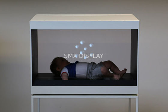 Calidad 42" vidrio olográfico del holograma de la pirámide de la exhibición del escaparate 3D de Holo para la exposición Fábrica