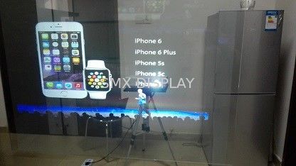 calidad Película auta-adhesivo de la ventana de la proyección posterior/película olográfica transparente al aire libre Fábrica