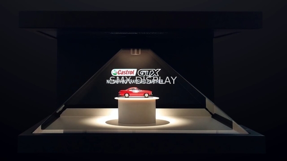 pirámide olográfica LED de la proyección de 1920X1080 3D que hace publicidad de la exhibición