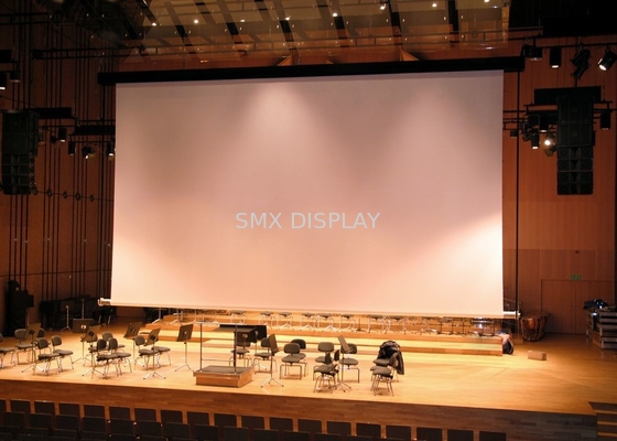 16/9 300 pulgadas Tab Tensioned Motorized Projection Screen 160 grados modificaron para requisitos particulares