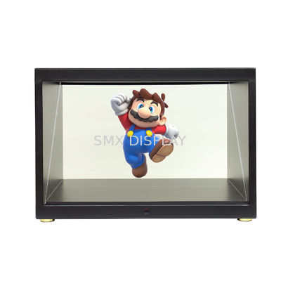Calidad 180 grados Holo Cubo 3D Holograma Display Full HD 3D Vitrina Holográfica para la publicidad Fábrica