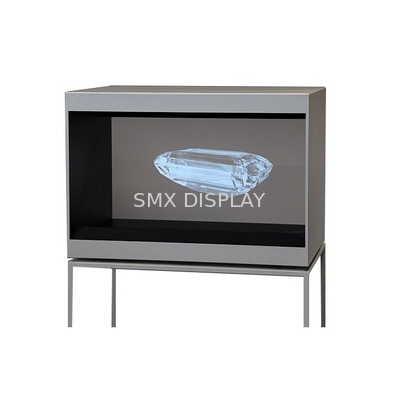 cara 42inch 1 180 pirámide olográfica del holograma de la publicidad de la vitrina 3D del grado
