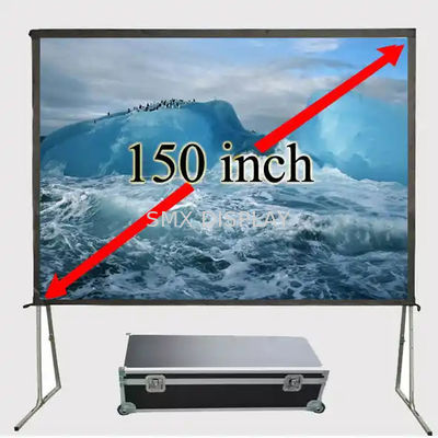 Calidad Pantalla de proyector plegable rápida con 100" a 500" tamaño 300 pulgadas para grandes proyectos de locales Fábrica