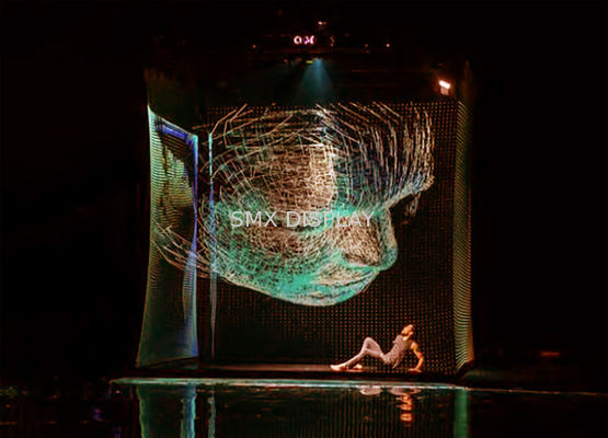 Calidad 9x30m Pantalla de malla holográfica transparente Pantalla de proyector de hologramas para eventos en vivo Fábrica