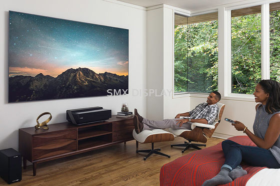 Calidad Pantalla de proyección estrecha del marco fijo del borde, tiro de Shrot de la pantalla de proyección del teatro casero Fábrica