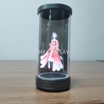 Display holográfico de 5 pulgadas 360 cilindro holográfico con formato de imagen PNG formato de video MP4