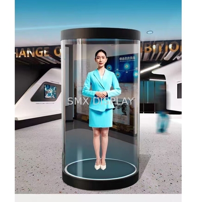 MPG formato de vídeo 75 pulgadas Hologramas 3D Digital Signage con audio 8 ohm 5W altavoces duales y pantalla holográfica de tamaño natural