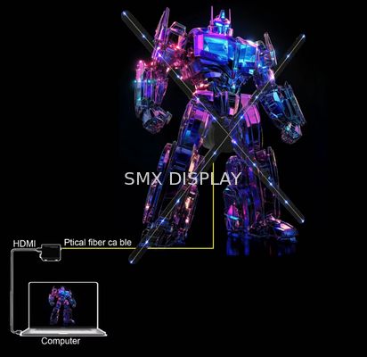 Calidad 65cm Innovador proyector 3D Holograma con entrada HDMI para publicidad mejorada Fábrica