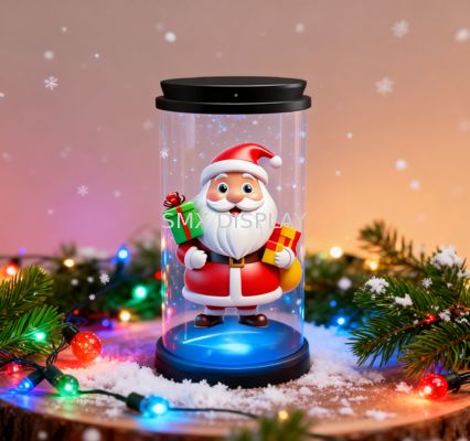 Calidad Christmas Gift Mini 3D Hologram Display Handheld Animation Showcase 5inch Holo Tube Fábrica