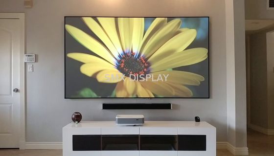 Calidad Diamante de la pantalla del marco fijo del cine anti - ángulo de opinión del panel 170° del proyector ligero Fábrica