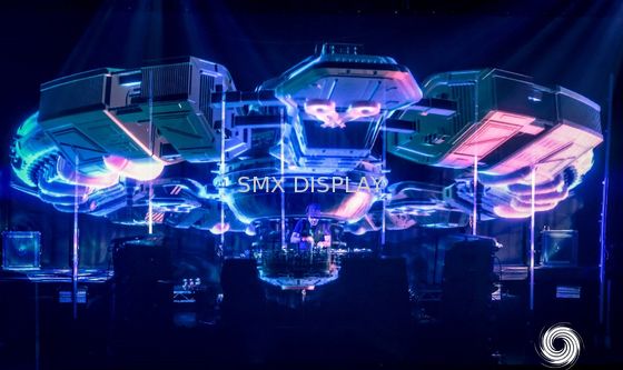 calidad Pantalla invisible olográfica del holograma del sistema de proyección de la gasa de Holo para la etapa Fábrica