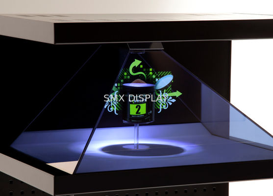 Calidad 19" 4 caja del holograma de la vista lateral 3D para la posición, exhibición olográfica de la publicidad Fábrica