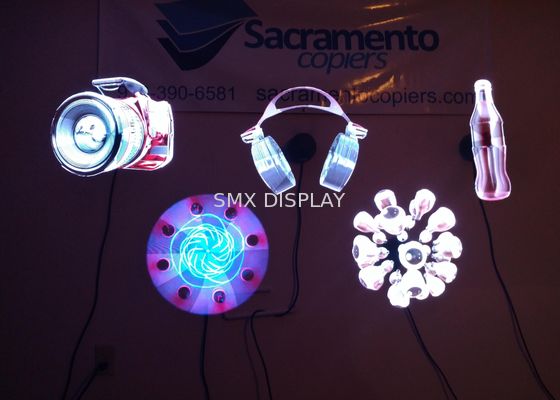 calidad Exhibición olográfica 100 x 100 cm de Holoblade 3D para el anuncio interior Fábrica