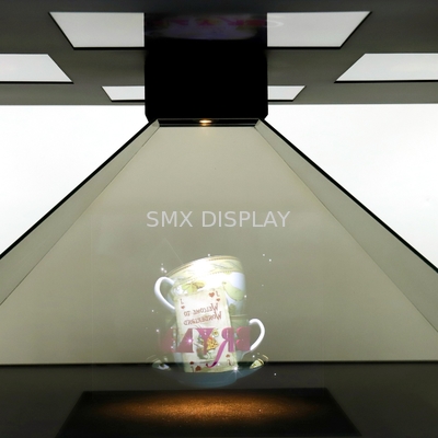 Publicidad portuaria 165x165x82 cm de USB de la exhibición del holograma de la pirámide de la luz del LED