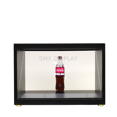 180 grados Holo Cubo 3D Holograma Vitrina de pantalla con resolución Full HD y luz LED ajustable