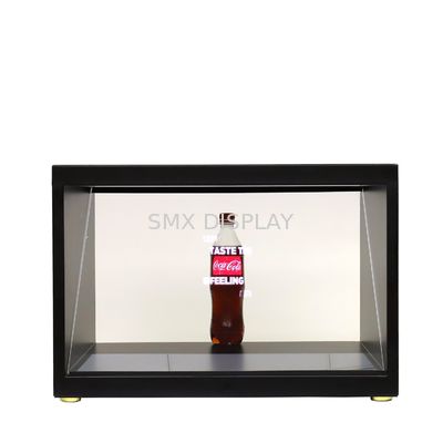Calidad 180 grados Holo Cubo 3D Holograma Vitrina de pantalla con resolución Full HD y luz LED ajustable Fábrica