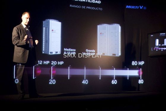 calidad Exhibición olográfica interactiva de los 5x30m 95um 160° 3D Fábrica