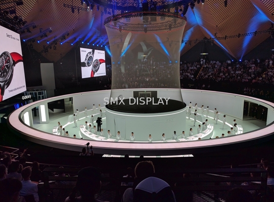 Grey Waterproof Holographic Mesh Screen ve a través los 9x30m para el acontecimiento