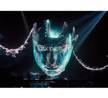 Flexible transparente de la pantalla de Mesh Projector Holographic 3D para el acontecimiento