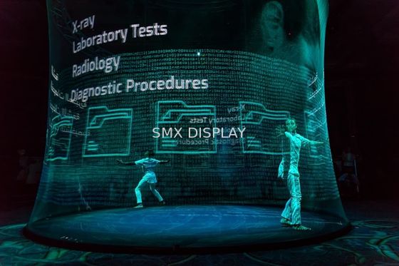 Calidad longitud video olográfica de la pantalla de proyección 3D los 30m para Live Hologram Show Fábrica