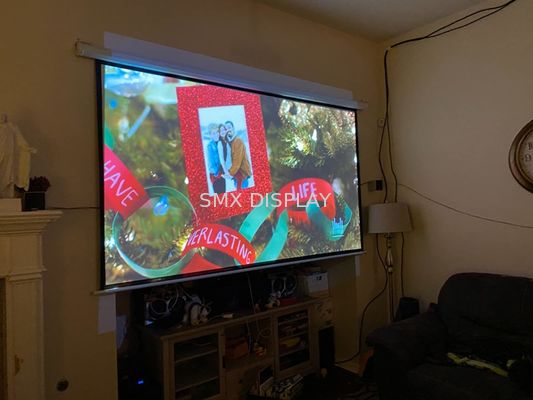 calidad Telecontrol motorizado del RF de la pantalla de proyector 120 pulgadas para la sala de reunión del cine Fábrica