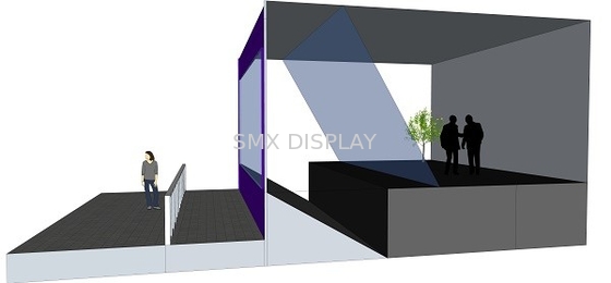 película olográfica de la reflexión 3D, pantalla táctil olográfica para la etapa