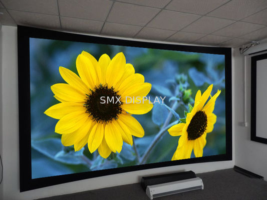 calidad El cine de ROHS curvó la pantalla del marco fijo, pantallas montadas en la pared para los proyectores Fábrica