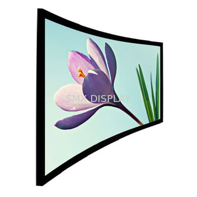 calidad 180" HD flexible blanco/gris curvó la pantalla de proyección con la tela de la brillantez de la astilla para los acontecimientos Fábrica