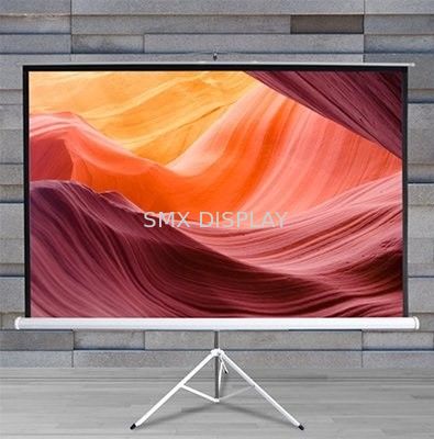 Calidad El proyector de la fibra de vidrio levanta la pantalla 84" soporte del piso retractable para al aire libre Fábrica