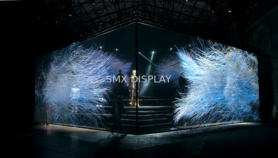 Calidad Proyección transparente Gauze Holographic Screen Polyamide Material del holograma 3D Fábrica